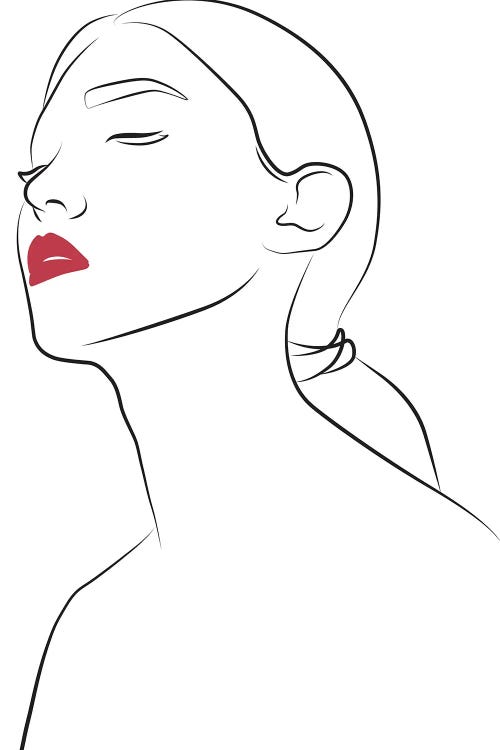 Lady with Red Lips