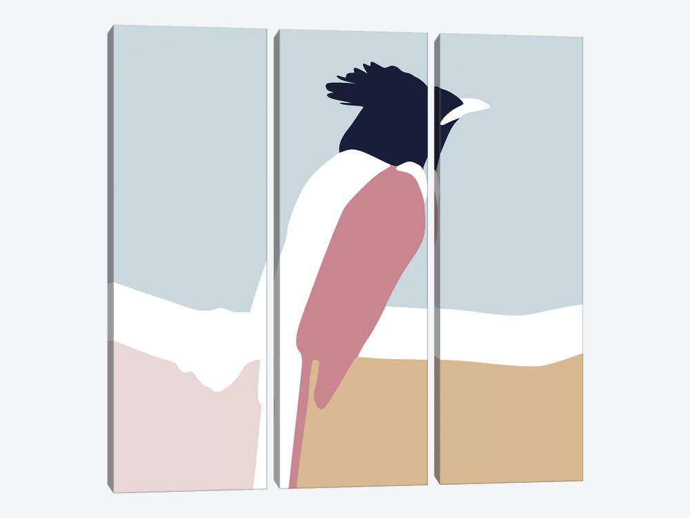 Bird Square by Blek Prints 3-piece Canvas Print