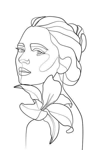 Blek Prints: Lily Line Art by Blek Prints