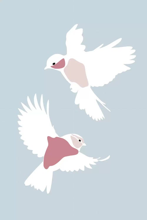 Birds Rectangle by Blek Prints wall art
