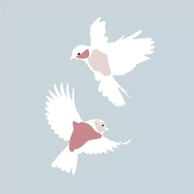 Birds Square by Blek Prints canvas print