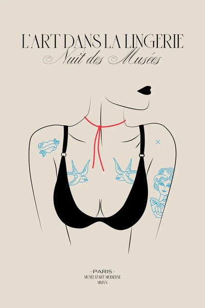 Fashion Lover: Lingerie Art I by Blek Prints