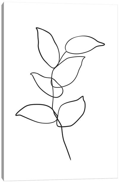 Botanical №6 Rectangle Canvas Art Print - White Art