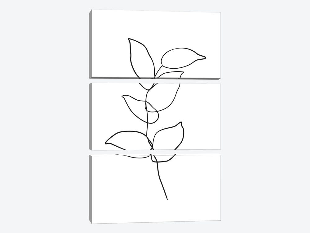 Botanical №6 Rectangle by Blek Prints 3-piece Canvas Print