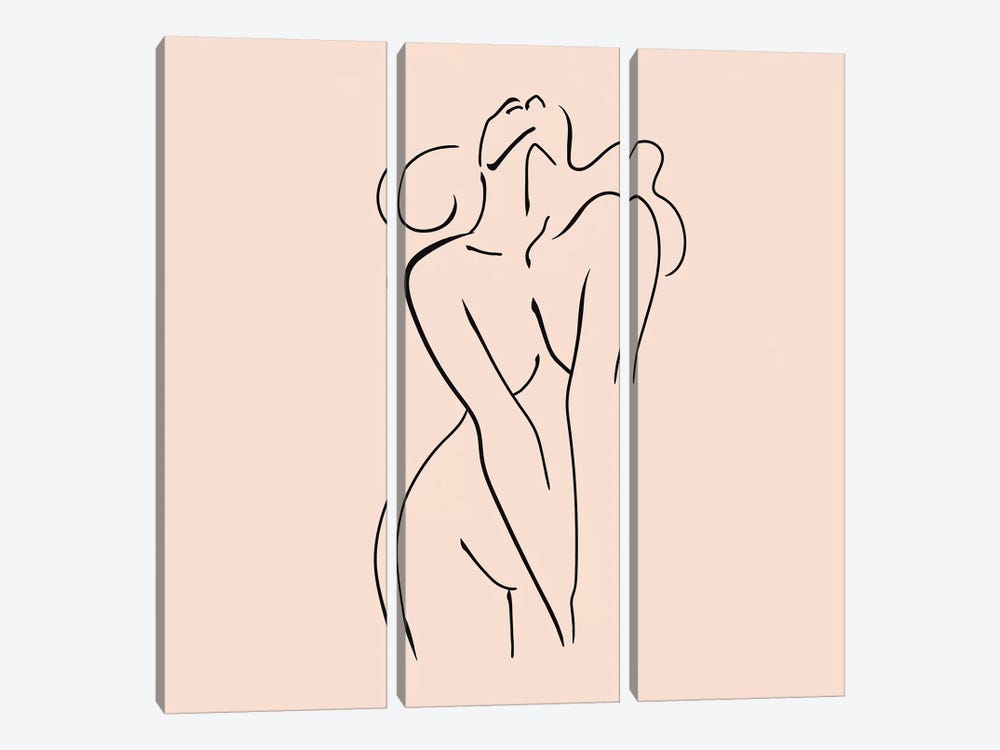 Femme №3 Square by Blek Prints 3-piece Canvas Artwork