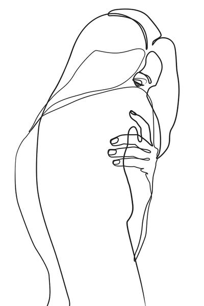 Black & White Minimalist Décor: Femme №4 Rectangle by Blek Prints