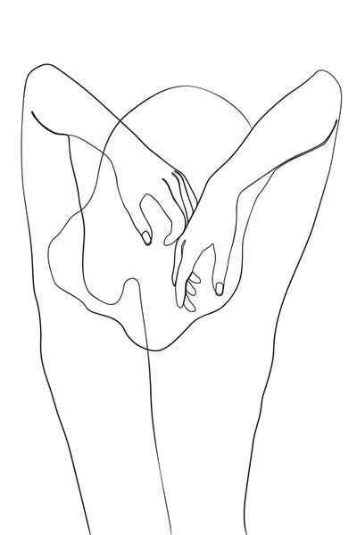 Femme №9 Rectangle by Blek Prints art print