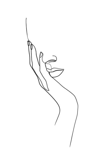 Black & White Minimalist Décor: Femme №17 Rectangle by Blek Prints