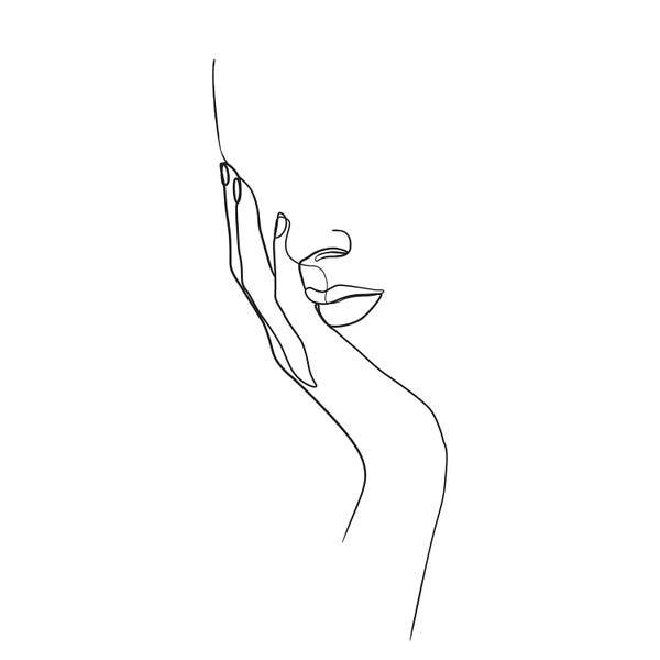 Black & White Minimalist Décor: Femme №17 Square by Blek Prints