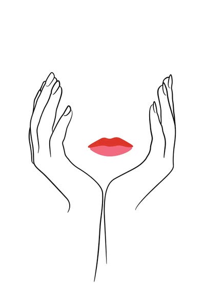 Lips: Femme №19 Rectangle by Blek Prints