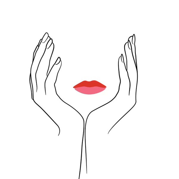 Lips: Femme №19 Square by Blek Prints
