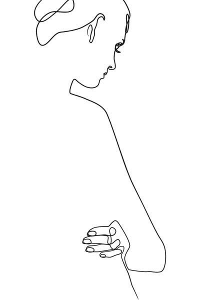 Femme №20 Rectangle by Blek Prints art print