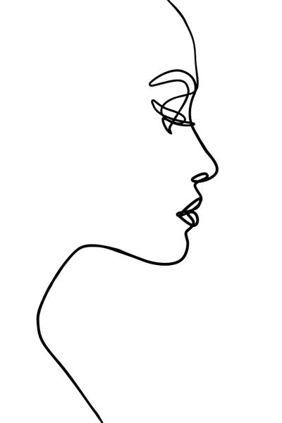 Femme №24 Rectangle by Blek Prints art print