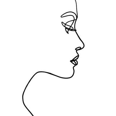 Femme №24 Square by Blek Prints art print