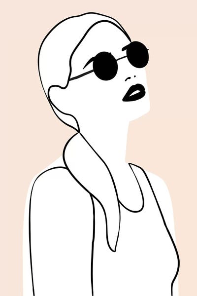 Femme №26 Rectangle by Blek Prints art print