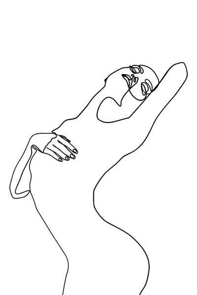 Femme №27 Rectangle by Blek Prints art print