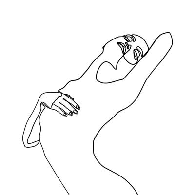 Femme №27 Square by Blek Prints art print