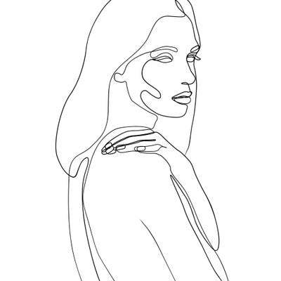 Femme №28 Square by Blek Prints art print