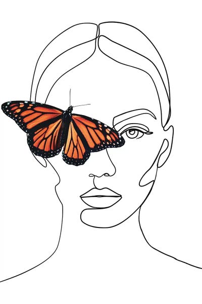 Femme №33 Rectangle by Blek Prints art print