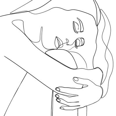 Femme №34 Square by Blek Prints art print