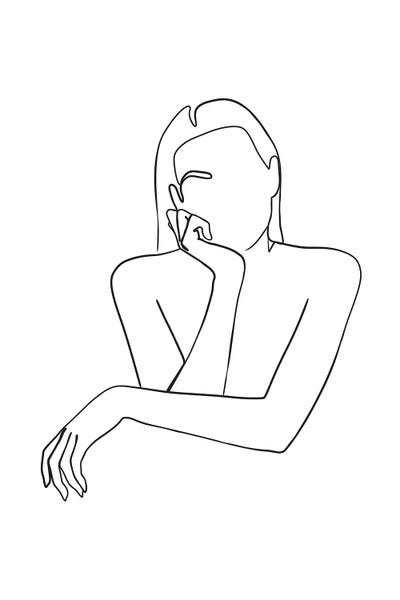 Femme №35 Rectangle by Blek Prints art print