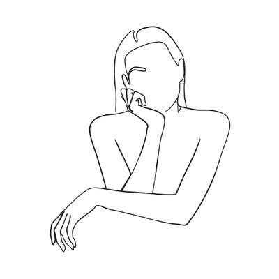 Femme №35 Square by Blek Prints art print