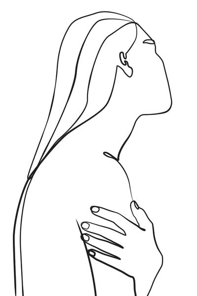 Femme №36 Rectangle by Blek Prints art print