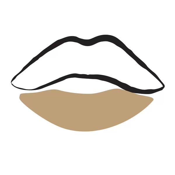 Lips: Abstract №5 Square by Blek Prints