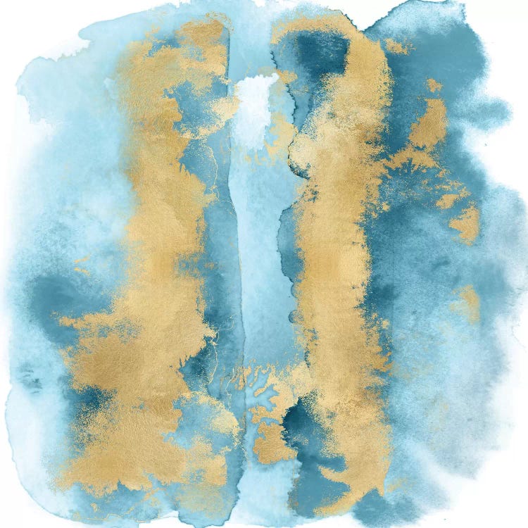 Aqua Mist with Gold I by Bella Riley wall art