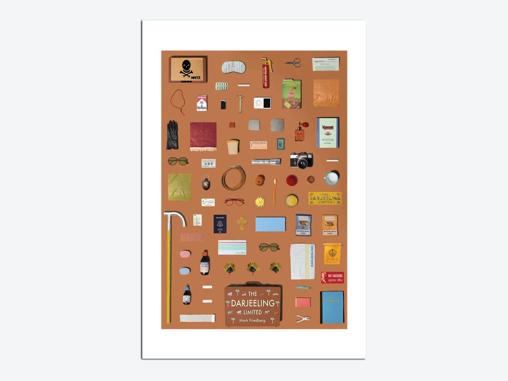 Minimal Movie 'The Darjeeling Limited' Graphic Art Print on Canvas East Urban Home Size: 12 H x 8 W x 0.75 D