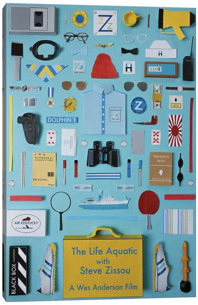 The Life Aquatic With Steve Zissou Objects Canvas Art Print - The Life Aquatic With Steve Zissou