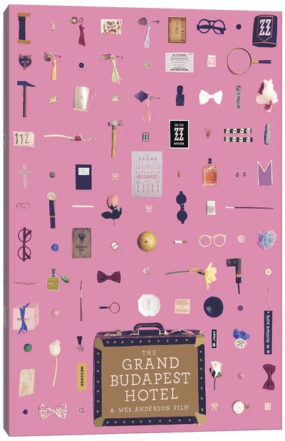 The Grand Budapest Hotel Objects Canvas Art Print