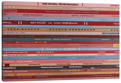 The Royal Tenenbaums As Vinyls Canvas Art Print - Media Formats