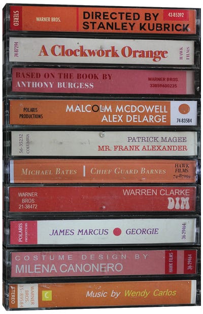 A Clockwork Orange As Cassettes Canvas Art Print - Media Formats
