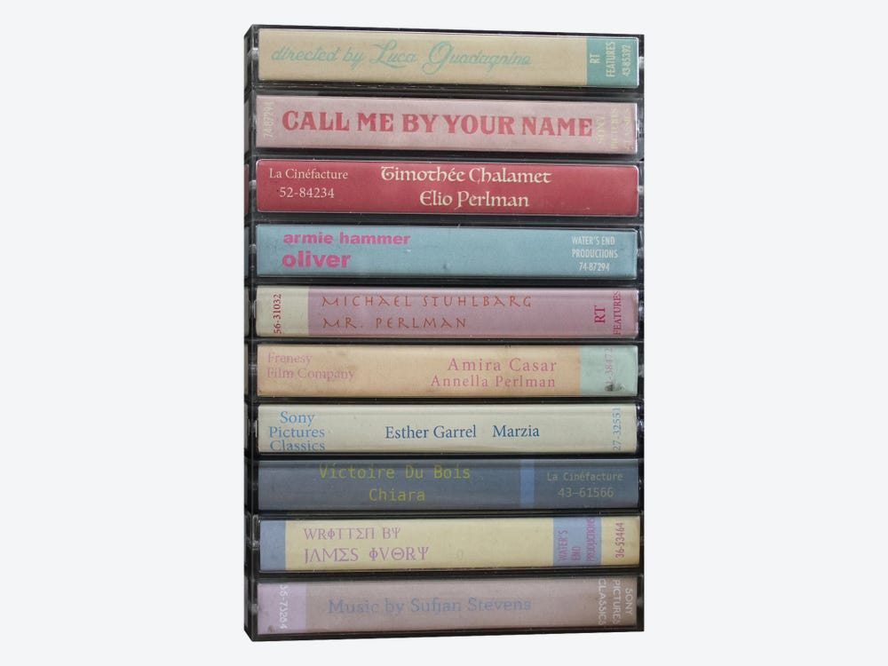 Call Me By Your Name As Cassettes 1-piece Canvas Wall Art