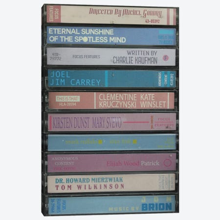 Eternal Sunshine Of The Spotless Mind As Cassettes Canvas Print #BLT45} by Jordan Bolton Canvas Artwork