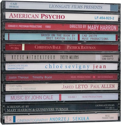 American Psycho As Cds Canvas Art Print - American Psycho