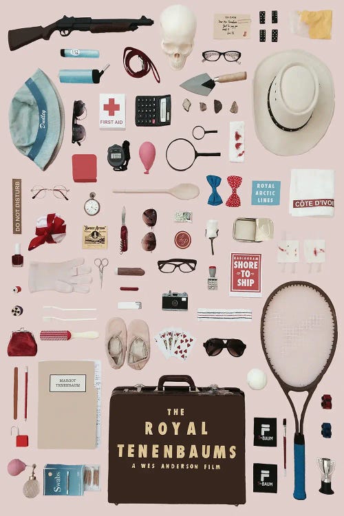 The Royal Tenenbaums Objects Poster