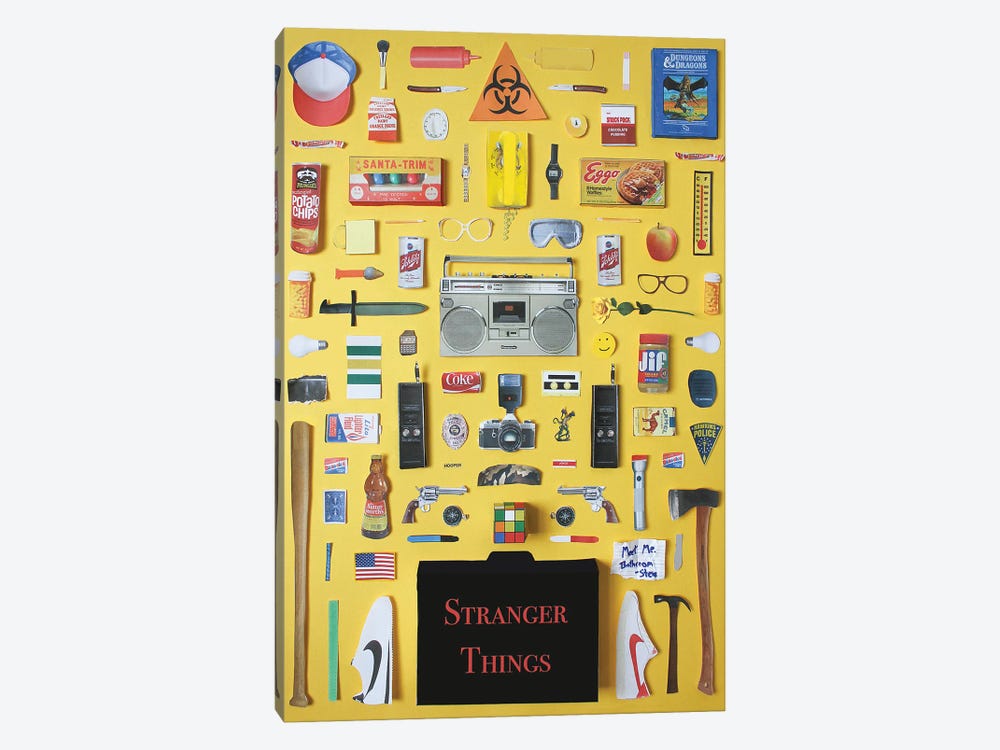 Stranger Things Objects by Jordan Bolton 1-piece Art Print