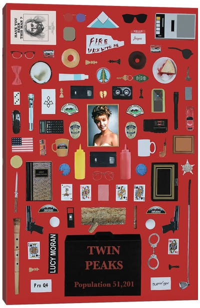 Twin Peaks Objects Canvas Art Print