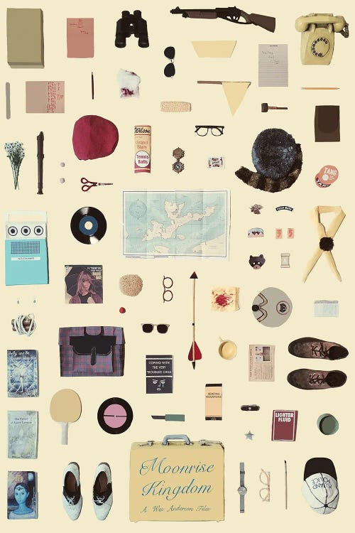 Moonrise Kingdom Objects Poster