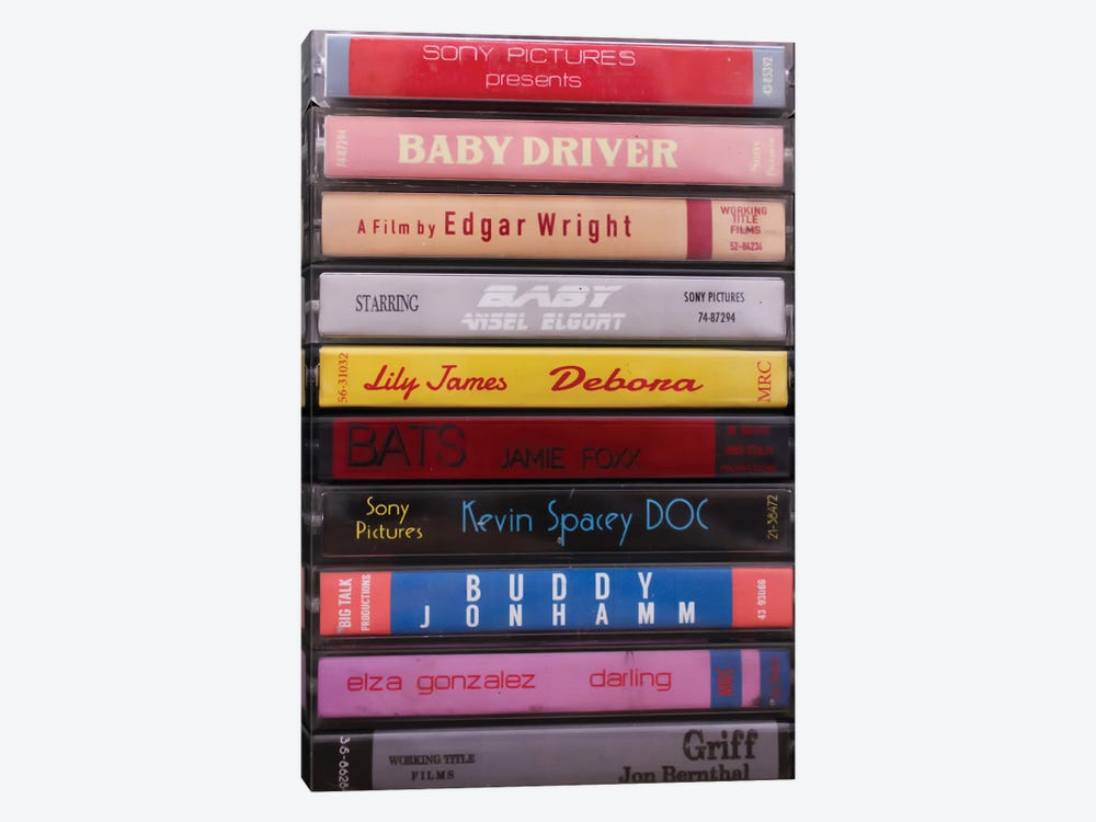 Baby Driver As Cassettes by Jordan Bolton 1-piece Art Print