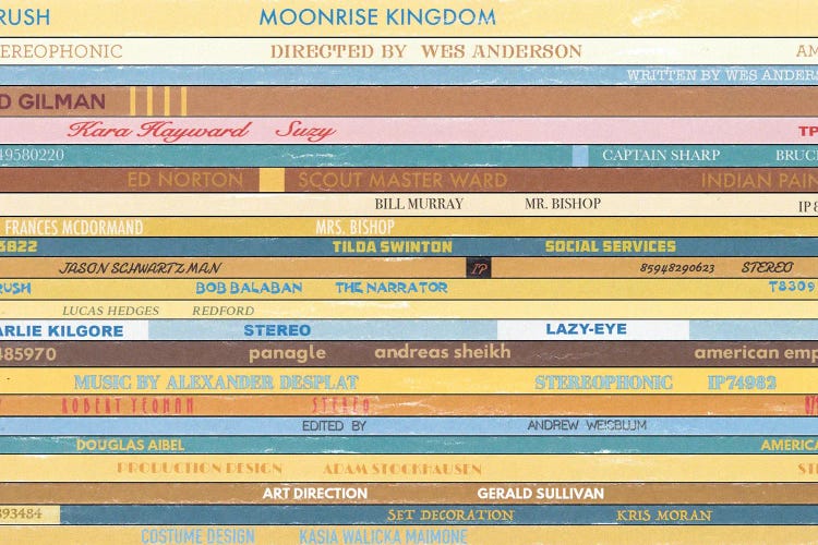 Moonrise Kingdom As Vinyls