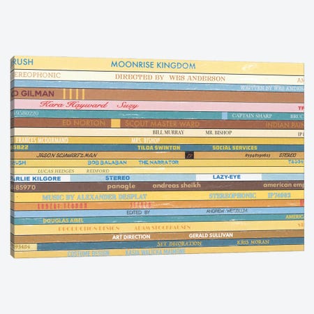 Moonrise Kingdom As Vinyls Canvas Print #BLT6} by Jordan Bolton Canvas Artwork