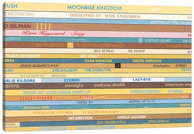 Moonrise Kingdom As Vinyls Canvas Art Print - '70s Music
