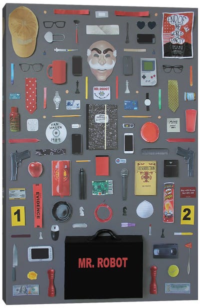 Objects Of Mr Robot Canvas Art Print - Mr. Robot