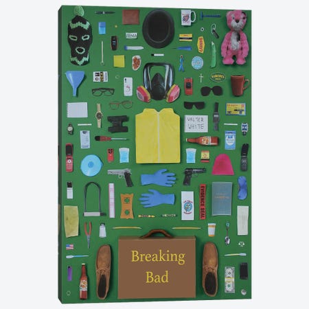 Objects Of Breaking Bad Canvas Print #BLT73} by Jordan Bolton Canvas Artwork