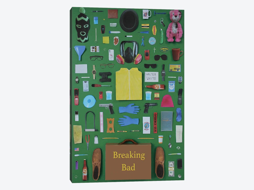 Objects Of Breaking Bad by Jordan Bolton 1-piece Art Print