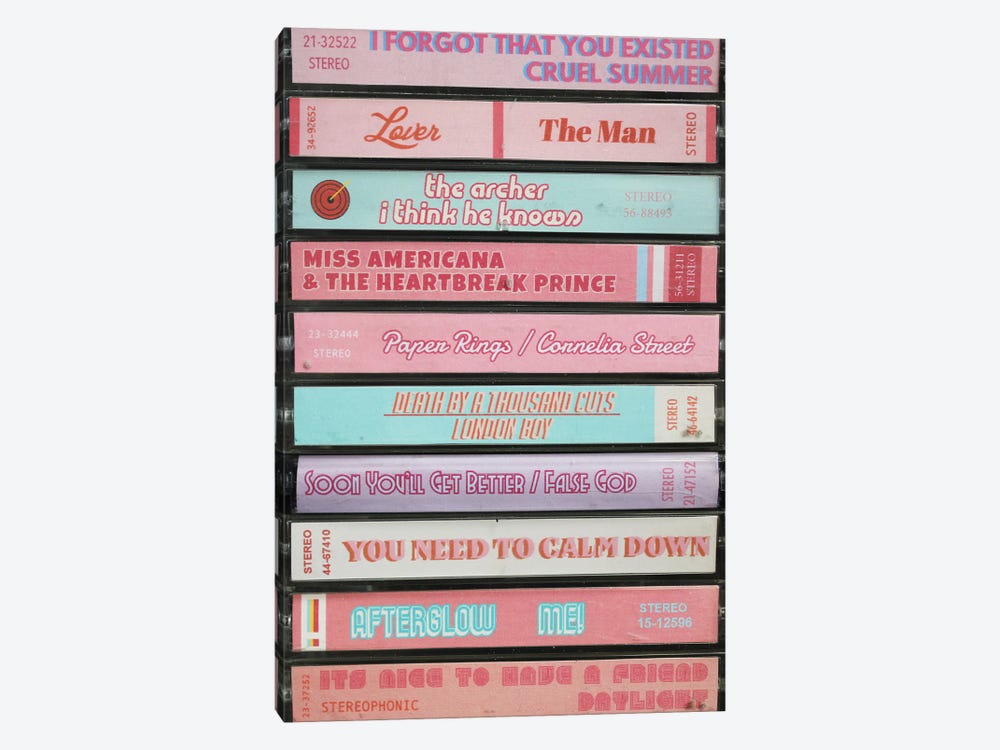 Taylor Swift - Lover As Cassettes 1-piece Canvas Print