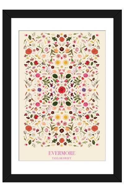 Taylor Swift - Evermore As Flowers Paper Art Print - Best Selling Paper